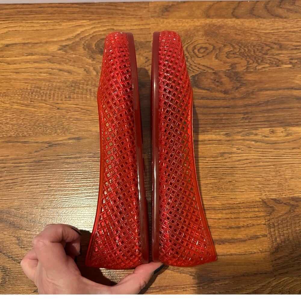 Wild Fable Isabella Jelly Flats Red Women’s Size 9 Slip On Cute Summer - Picture 6 of 11